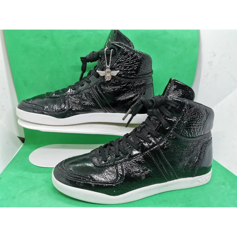 Creative Recreation Milano Hi Men's Black Shining Sneakers Size 8 High Top
